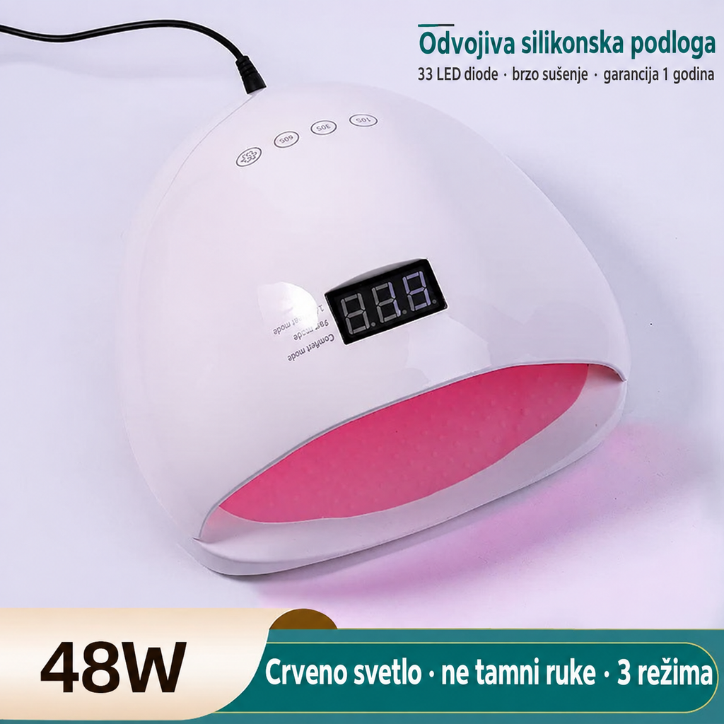 UV/LED lampa za nokte 48W（Poklon 1 set veštačkih noktiju u nasumičnoj boji）