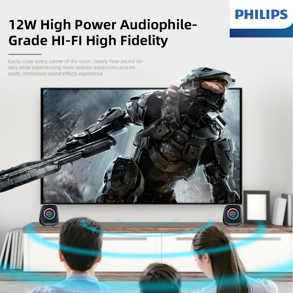 Philips Wired BT Speaker Delivers High Fidelity Sound Quality with Perfect Sound Effects, High Compatibility, Plug And Play, Convenient And Fast. It Also Has BT Connection Function, Making It an Excellent Choice for Music, Movies And Games