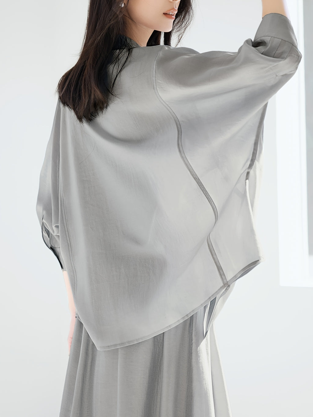 IHIMI 2pcs Set New Women's Spring/Summer Top 2pcs Set: Relaxed Layered Ruffle Sleeve Comfortable Cool Shirt + Camisole Top 2pcs Set, New Spring/Summer Women's Clothing for Casual Fashion and City Vacations