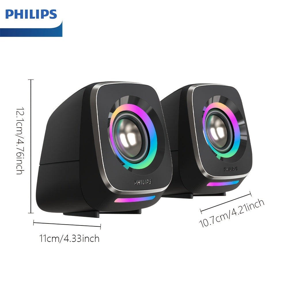 Philips Wired BT Speaker Delivers High Fidelity Sound Quality with Perfect Sound Effects, High Compatibility, Plug And Play, Convenient And Fast. It Also Has BT Connection Function, Making It an Excellent Choice for Music, Movies And Games