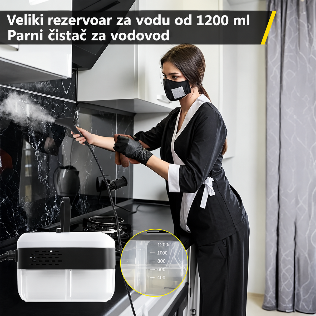 Božićni pokloni 1.2L Parni čistač velikog kapaciteta