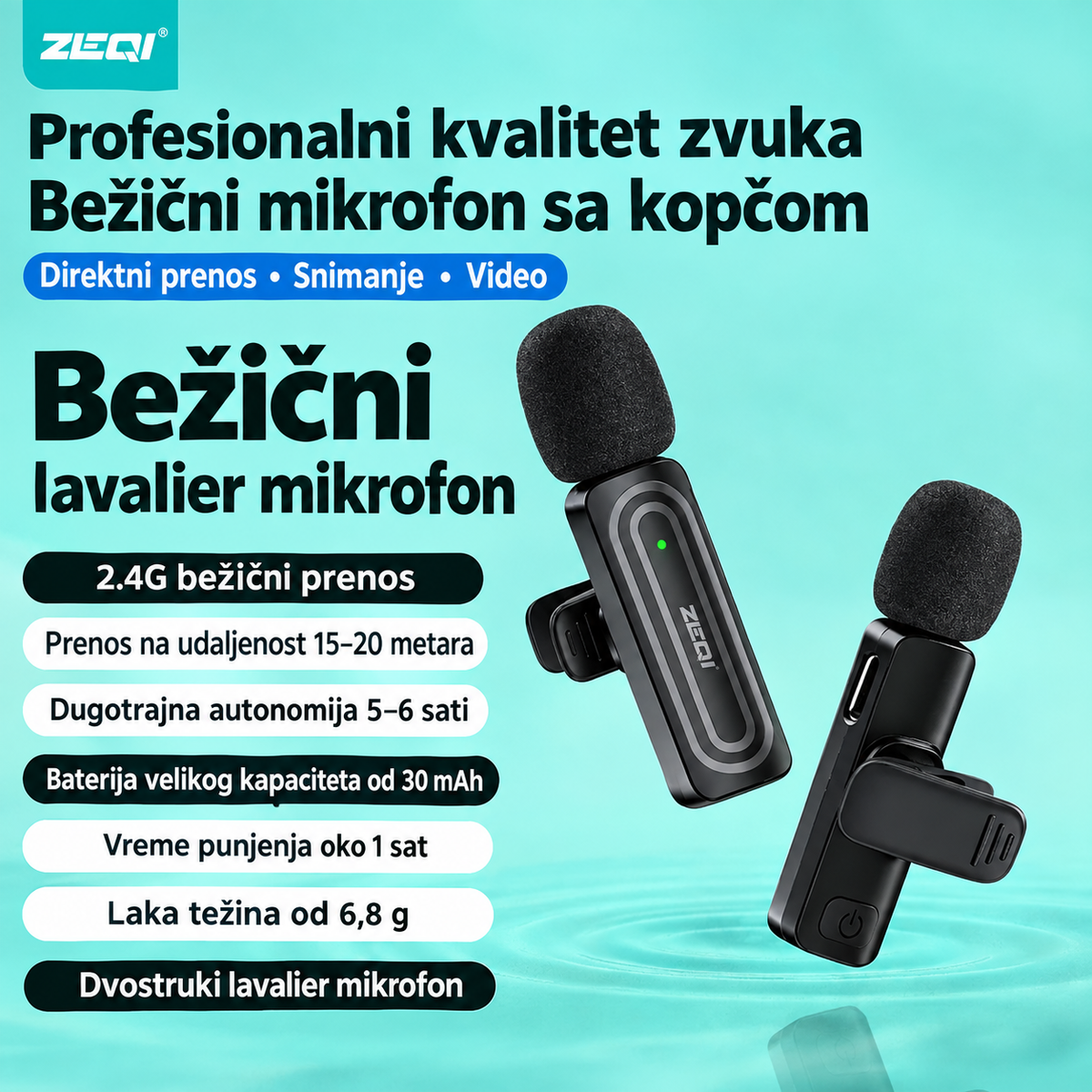 Bežični lavalier mikrofon