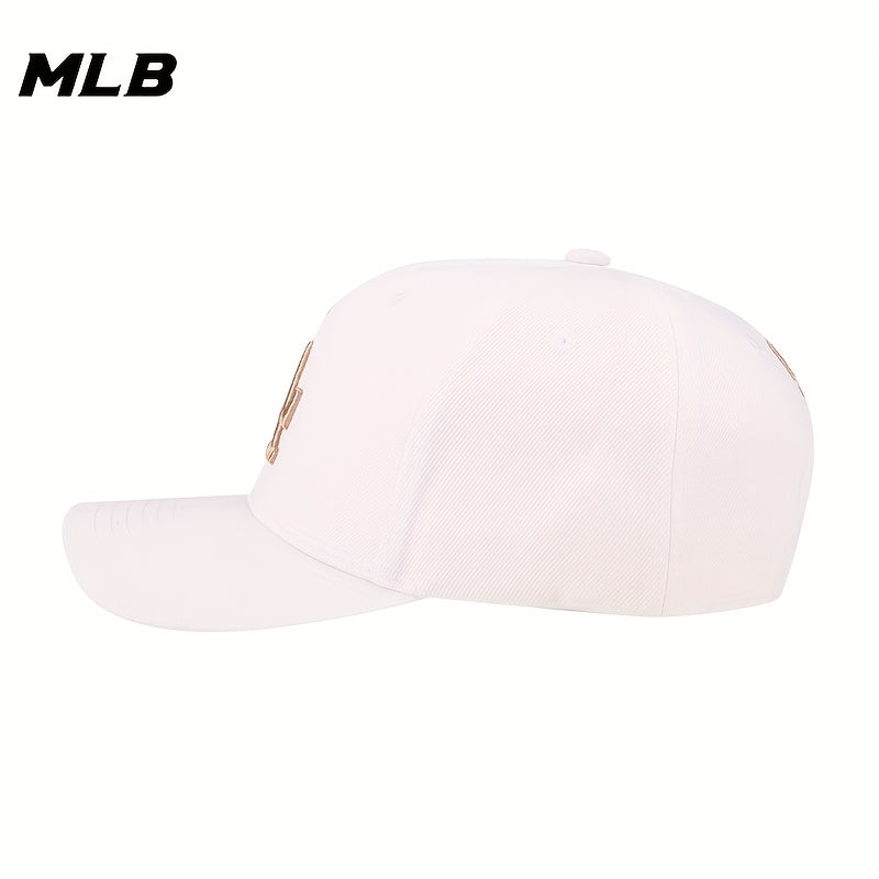 MLB Baseball Cap - White with Golden LA Lettering, Designed for Sports, Casual, And Formal Occasions - Unisex Baseball Cap - Officially Licensed by MLB, Sports Additions, Athletic Design, Durable Construction, Stylish Headwear for Sports Enthusiasts