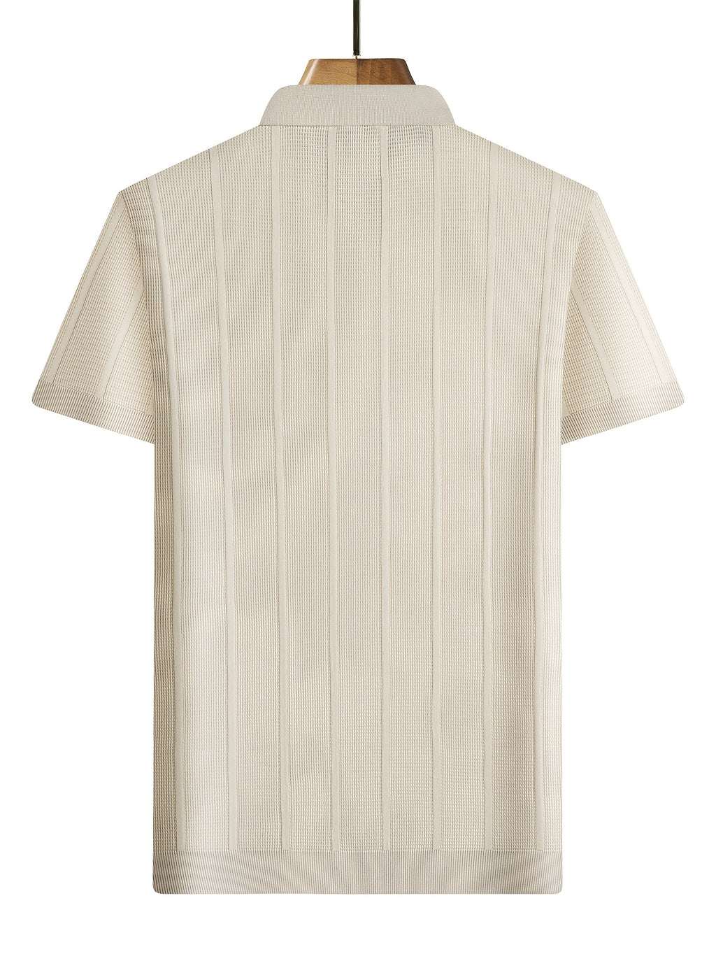 100% Tencel i Trodimenzionalno Teksturirana Reljefna Letnja Muška Polo Majica sa Polu-rajsferšlusom, Majica Kratkih Rukava, Lagani Luksuz Poslovni Kroj, Strukturirana i Stilizovana, Svestrana za , Sport i Zabave, Model K6210009686
