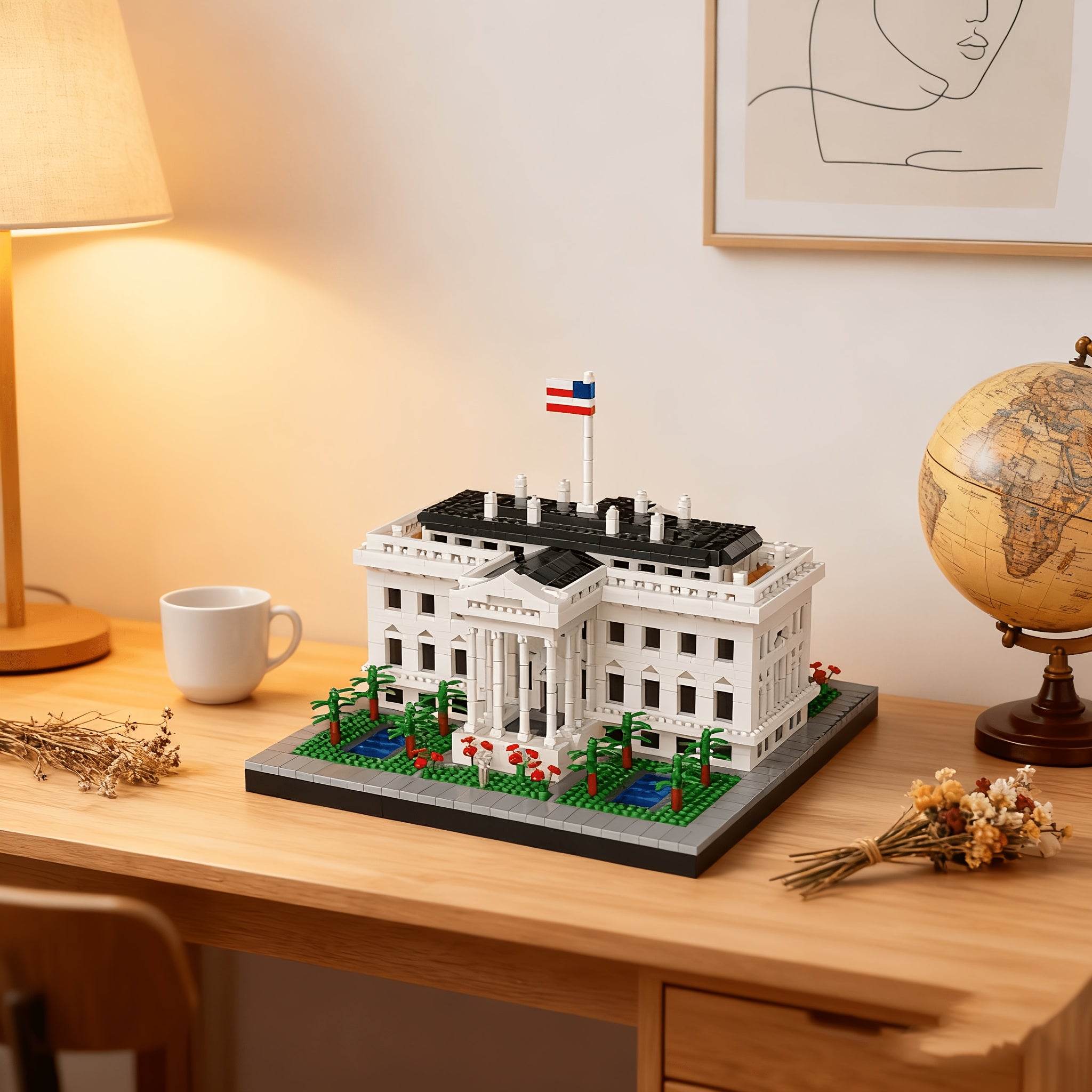 UNESCO Svetska Baština Bela Kuća Model Kockica 3D Puzzle Sklopiva Mozgalica Opuštanje Stresa Vežba Manualna Sposobnost I Koncentracija Umetnička Kolekcija Ornament Rođendanski Poklon Igračka