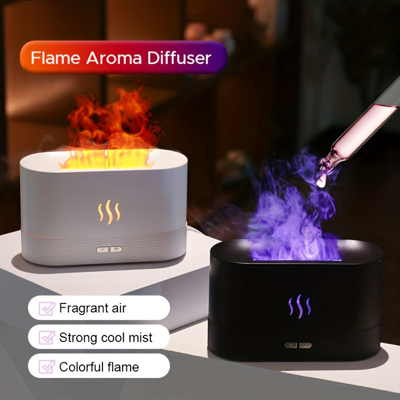 za kuću Flame 3D Simulacija Difuzor Duga Plamen, Osvježivač Zraka Aromaterapijski Uređaj za Kuću, Auto i Stolni Ovlaživač