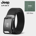 Jeep 1 komad muški kaiš sa poklon kutijom, automatska kopča, pojas za pantalone za svakodnevnu i poslovnu upotrebu, kancelarijska odeća, svakodnevni kaiš, elegantan dizajn, minimalistički kaiš, izdržljiv materijal, visok kvalitet, podesivi pojas, automats