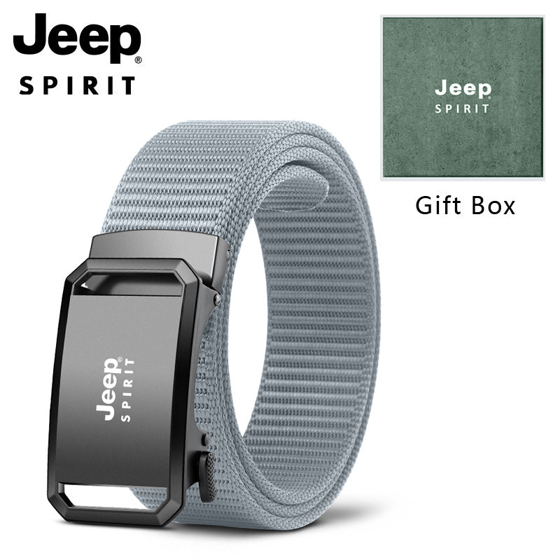 Jeep 1 komad muški kaiš sa poklon kutijom, automatska kopča, pojas za pantalone za svakodnevnu i poslovnu upotrebu, kancelarijska odeća, svakodnevni kaiš, elegantan dizajn, minimalistički kaiš, izdržljiv materijal, visok kvalitet, podesivi pojas, automats