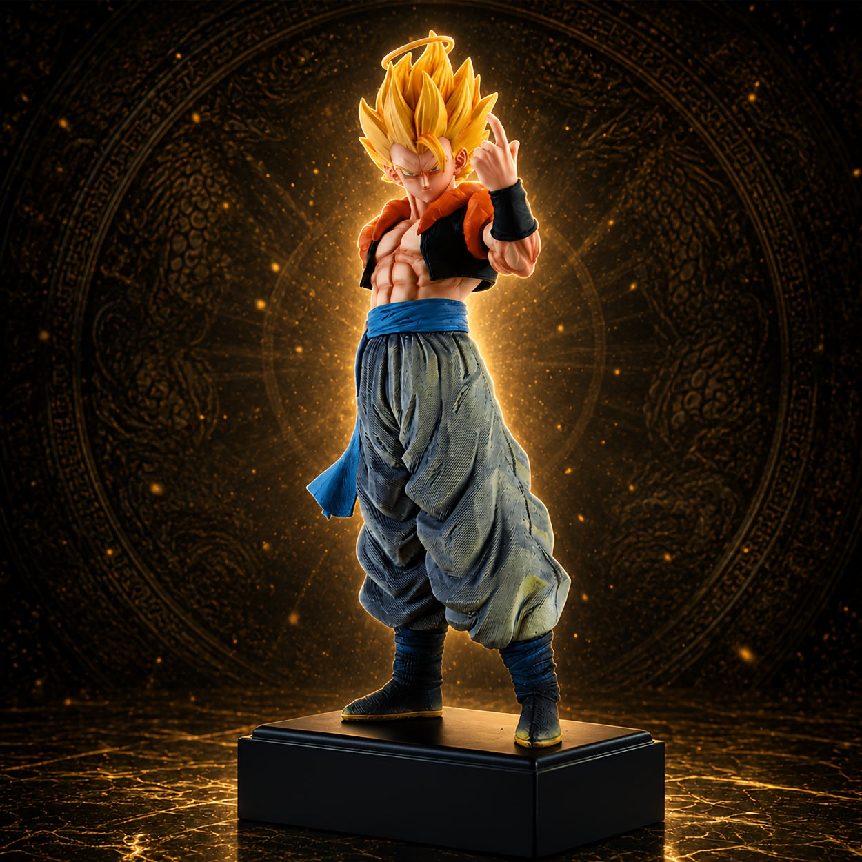 Dragon Ball Gogeta Super Saiyan 33CM Anime Figure - Collectible Statue with Golden Halo 735G | Anime Figures, PVC Action Figure, Room Decoration, Collectible Toys, Dragon Ball Characters, Anime Fan Gift