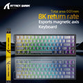 8K Hz Ultra-Fast Response ATTACK SHARK X68 HE Mechanical Gaming Keyboard - 0.01mm RT Precision + RGB Dynamic Lighting, Win/Mac Dual System Compatible, Ergonomic Wired Keyboard with USB Cable & Keycap Puller