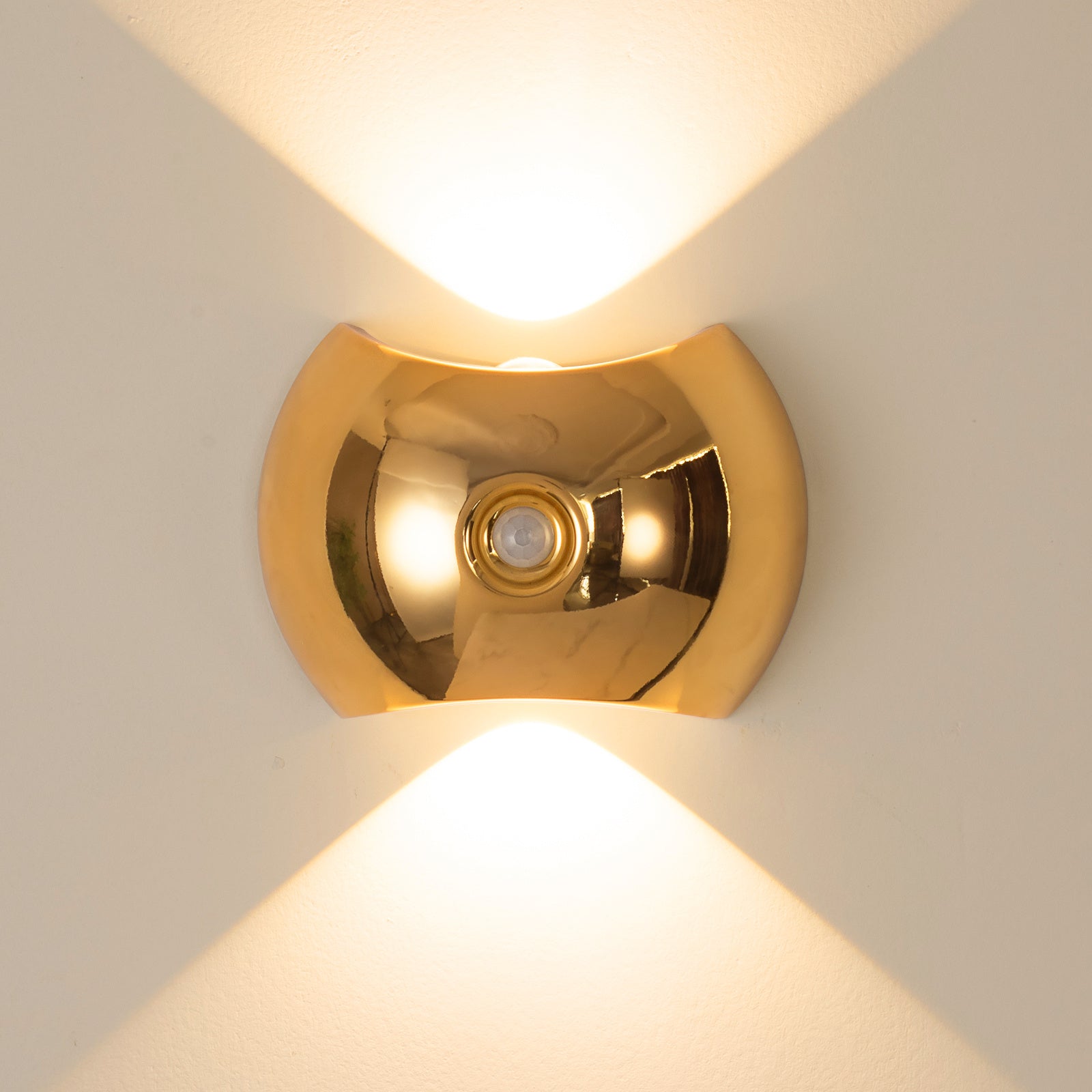 1pc 2pcs Golden Smart Lights, LED Wall Lights with Motion Sensors, USB Rechargeable Night Lights, Suitable for Places Such As Stairwells, Corridors, Bedrooms, Cabinets, Etc. Portable Magnetic Installation Induction Lights