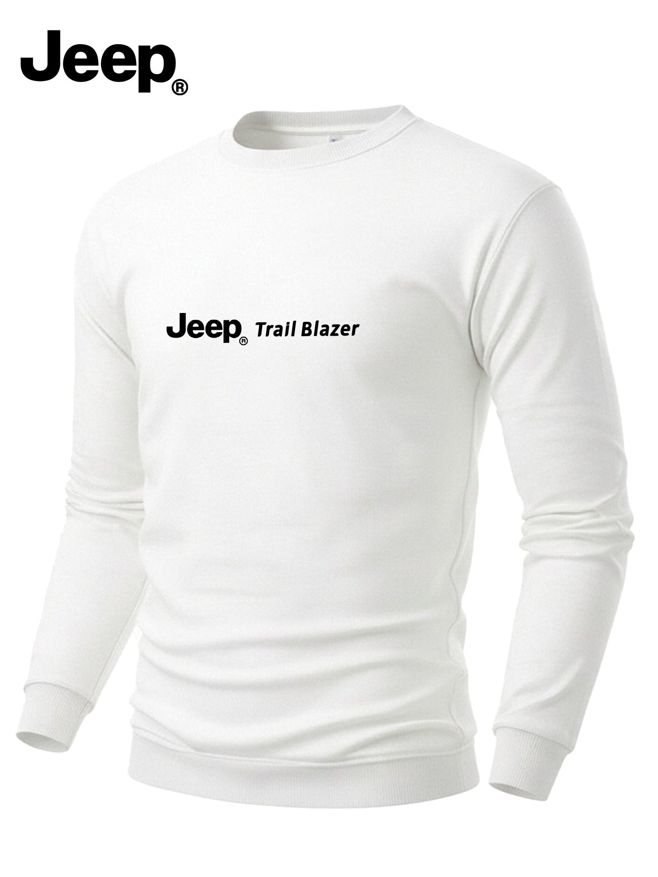 Jeep Muška Dugački Rukav Duks Oli Izrez Široki Ležerni Trendi Svestrani Svakodnevni Izlazak Udoban Prozračan Pulover Top