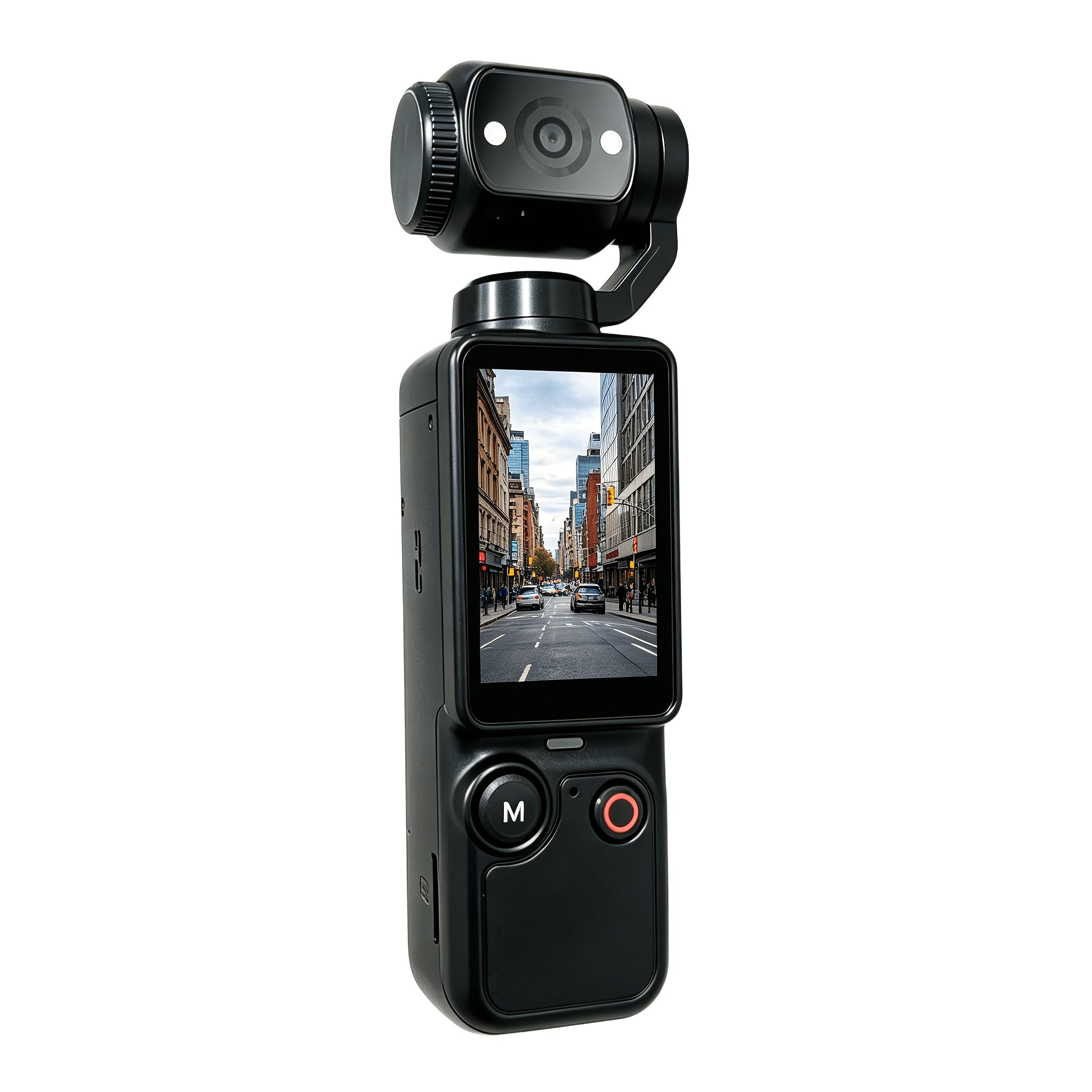 Ultra-Clear Pocket Camera 4, Handheld Sports Camera, Equipped with a 180° Rotatable Lens, a 1.9-Inch Flip Color Screen, a Built-In 2000Mah Battery, Type-C Fast Charging, Comes with a 32GB Memory Card, The Camera Can Be Expanded Up to 128GB