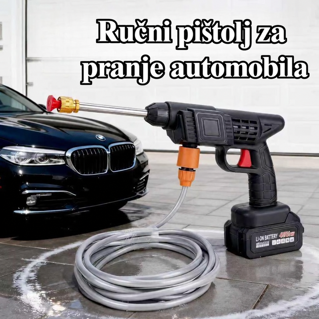 Bežični prenosivi električni pištolj za pranje automobila