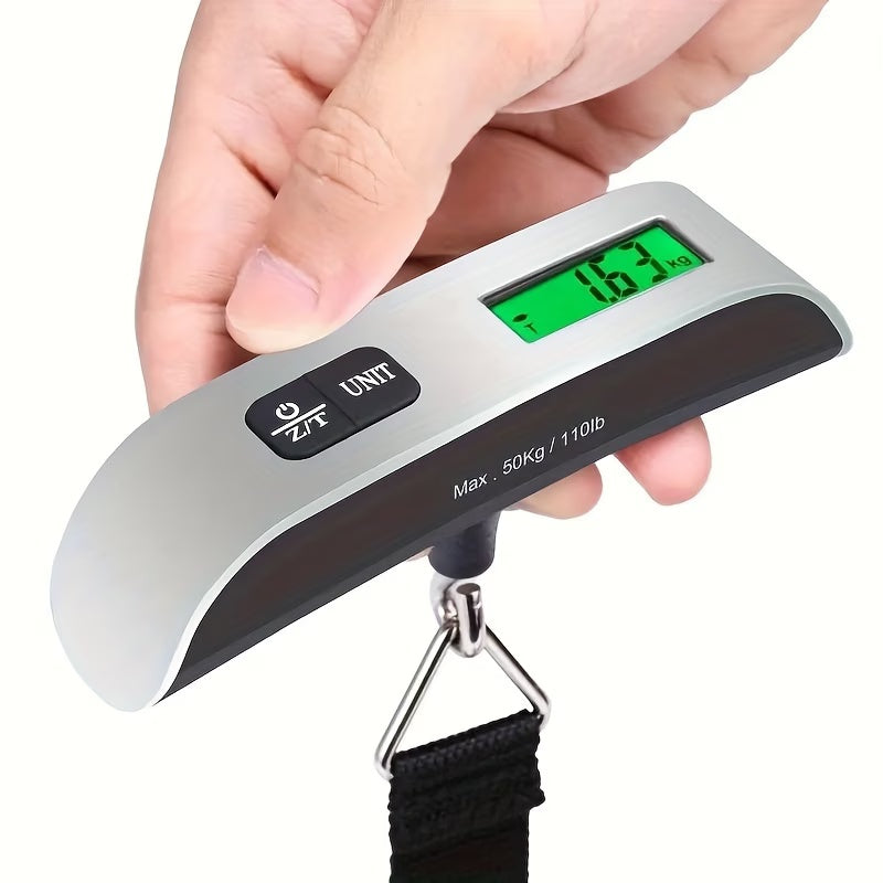 Prenosiva elektronska digitalna putna vaga za prtljag, kapacitet 50kg/10g