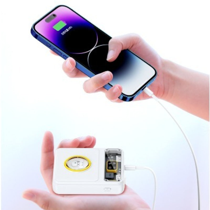 Prenosivi punjač 20000mAh, dizajn crtanog medveda KAWS sa 4-u-1 kablovima za iPhone/Android