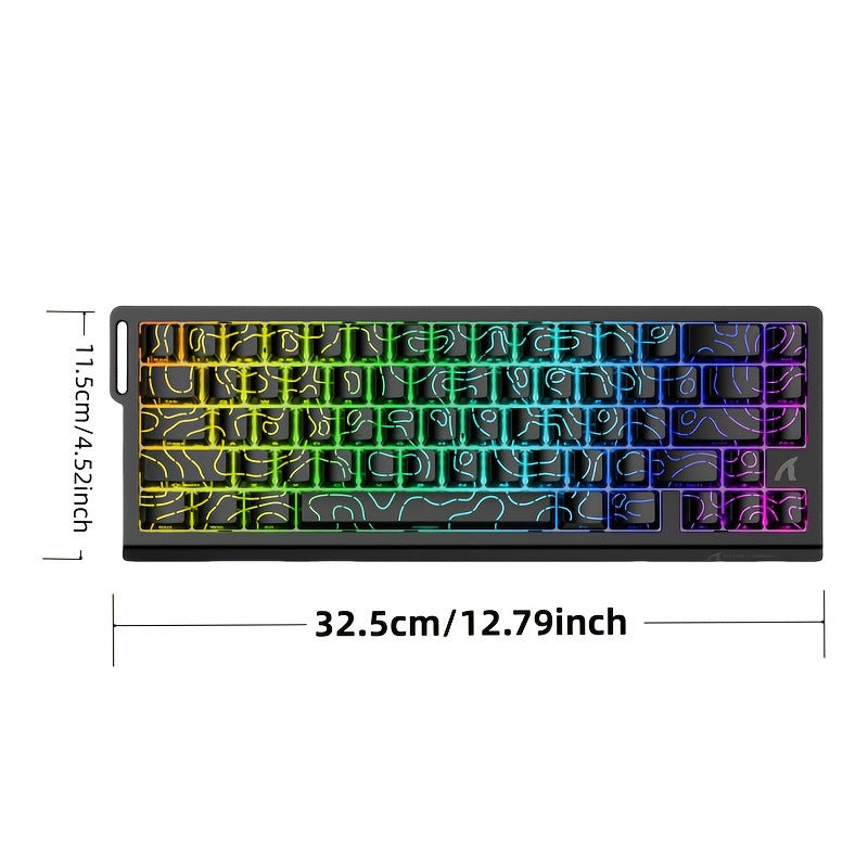 8K Hz Ultra-Fast Response ATTACK SHARK X68 HE Mechanical Gaming Keyboard - 0.01mm RT Precision + RGB Dynamic Lighting, Win/Mac Dual System Compatible, Ergonomic Wired Keyboard with USB Cable & Keycap Puller