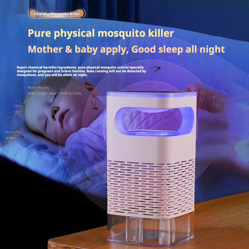 Lampa za hvatanje muva i komaraca sa vakuumom - lako čišćenje, inteligentno noćno svetlo, prekidač na dodir, vidljiva kutija za skladištenje, energetski efikasna LED lampa, netoksična, bezbedan rad