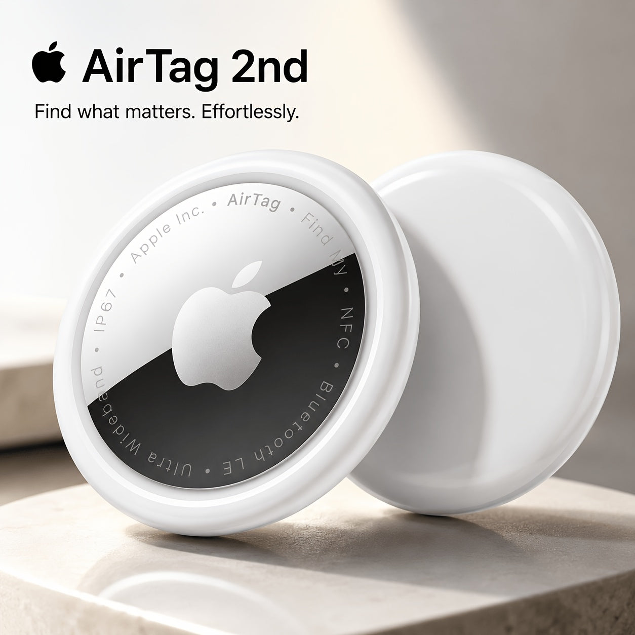 Apple Airtag (2Nd Generation): Tracker for Keychain, Wallet, And More; Locator with Sound; Easy One-Tap Setup with Iphone Or Ipad; Key Finder with Up to 1.5X Precision Finding Range