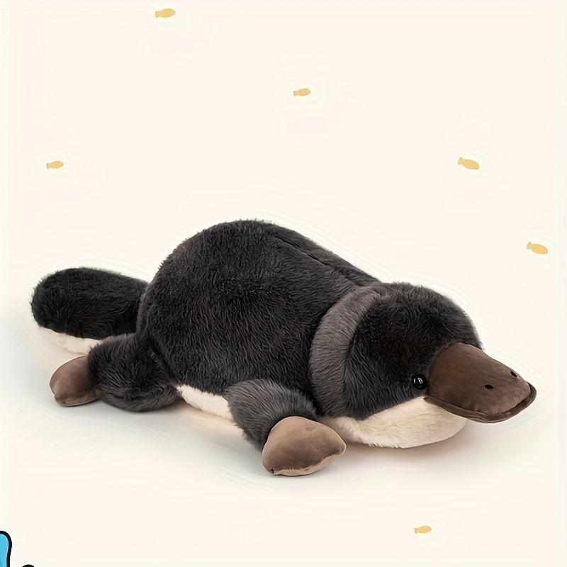 100cm/39.37in Simulated Platypus Plush Doll Soft Throw Pillow Platypus Stuffed Animal Emulational Plush Toys Home Supplies Birthday Halloween Easter Valentine's Day Perfect Gifts for Boys and Girls