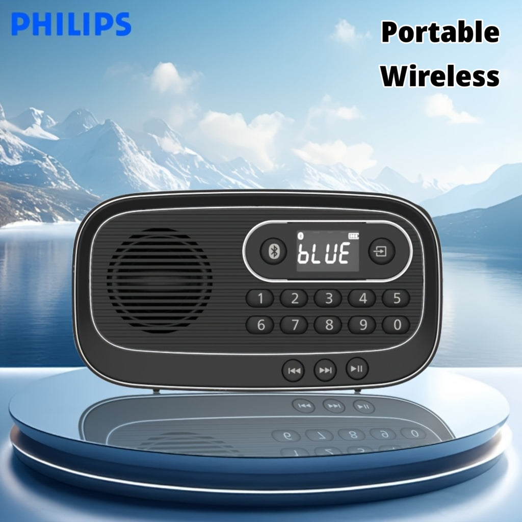 Philips TAR1100 Prenosivi Multifunkcionalni Radio Bežični Zvučnik, Kompatibilan sa FM Radijem, TF Karticom i MP3 Plejerom, Digitalno Ugađanje, Može se Priključiti Žične Slušalice za Slušanje Muzike, Može se Bežično Povezati sa Mobilnim Telefonima i Računa