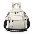 MEGEE Women's Backpack, Elegant Top-Grain Genuine Leather Backpack, Fashionable Niche Single-Shoulder Bag