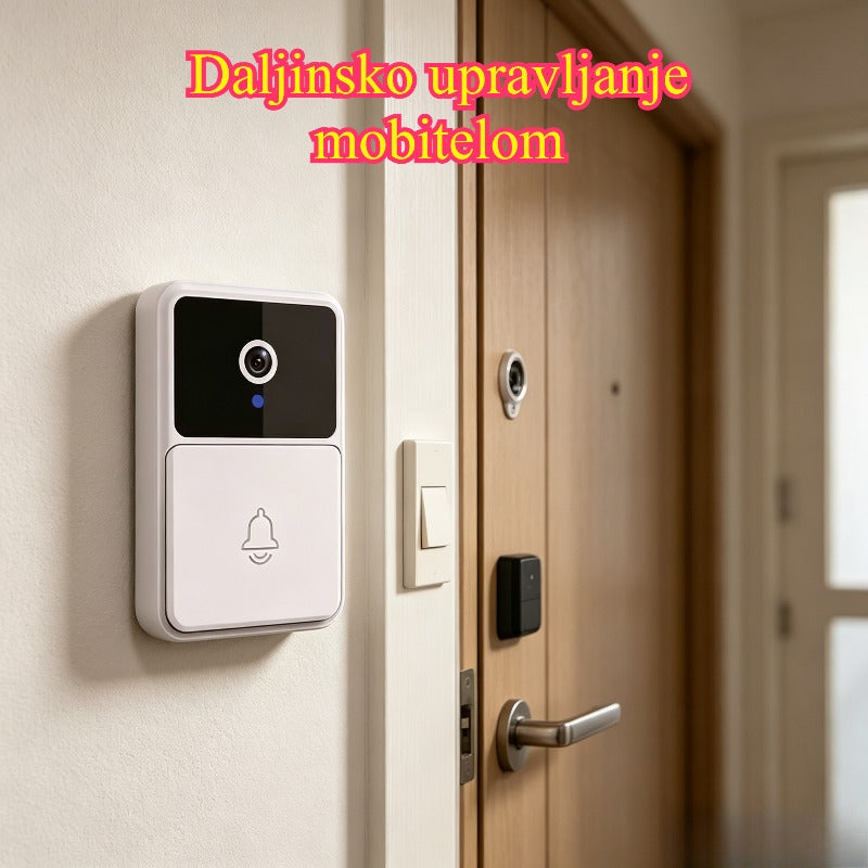 Bežični video sistem za video interfon za ulaz u stan, bežični interfon sa unutrašnjim prijemnikom, sigurnosna kamera, jednostavna instalacija bez potrebe za ožičenjem, kompatibilan za male domove i nadzor vrata
