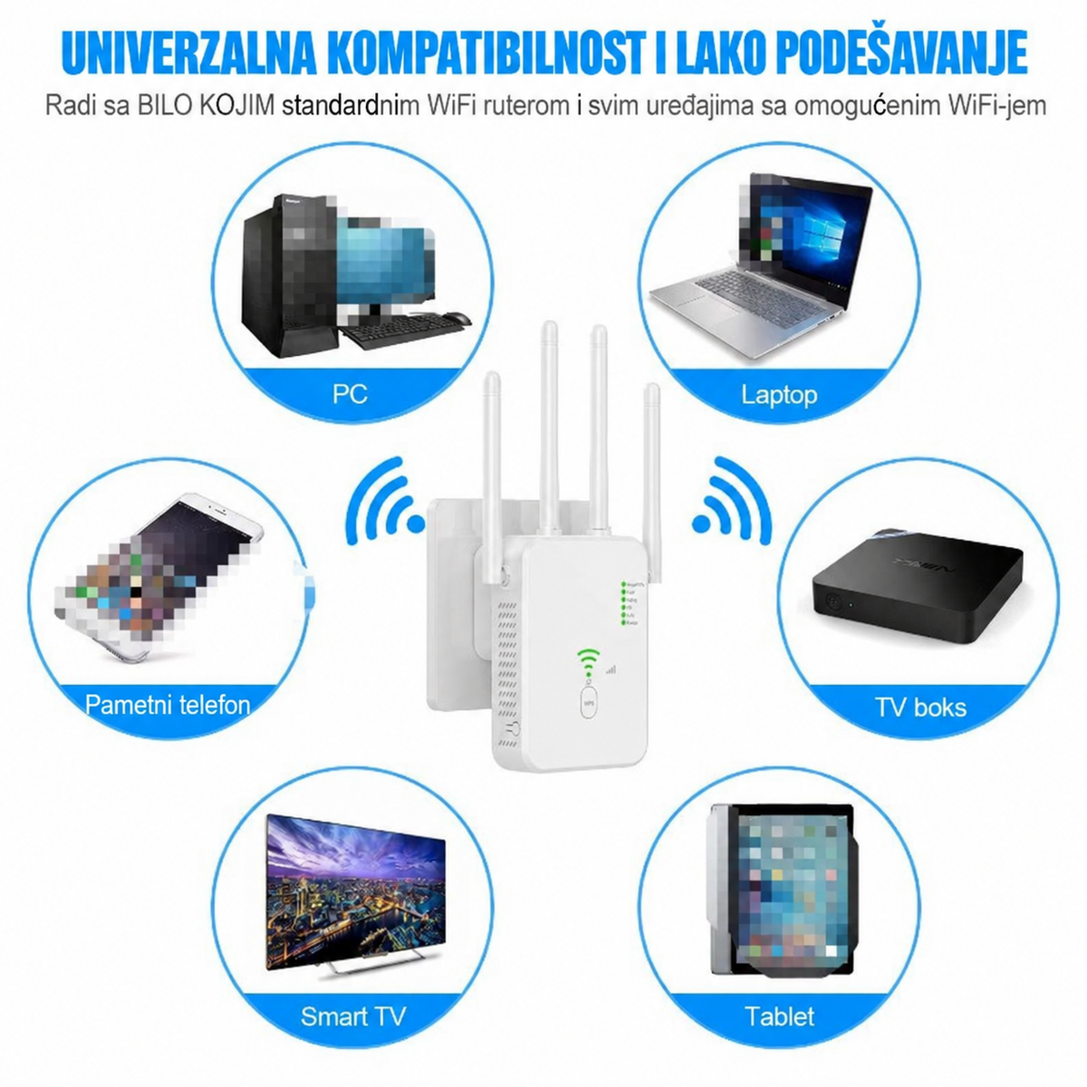 bežični WiFi pojačivač od 300Mbps 2.4G