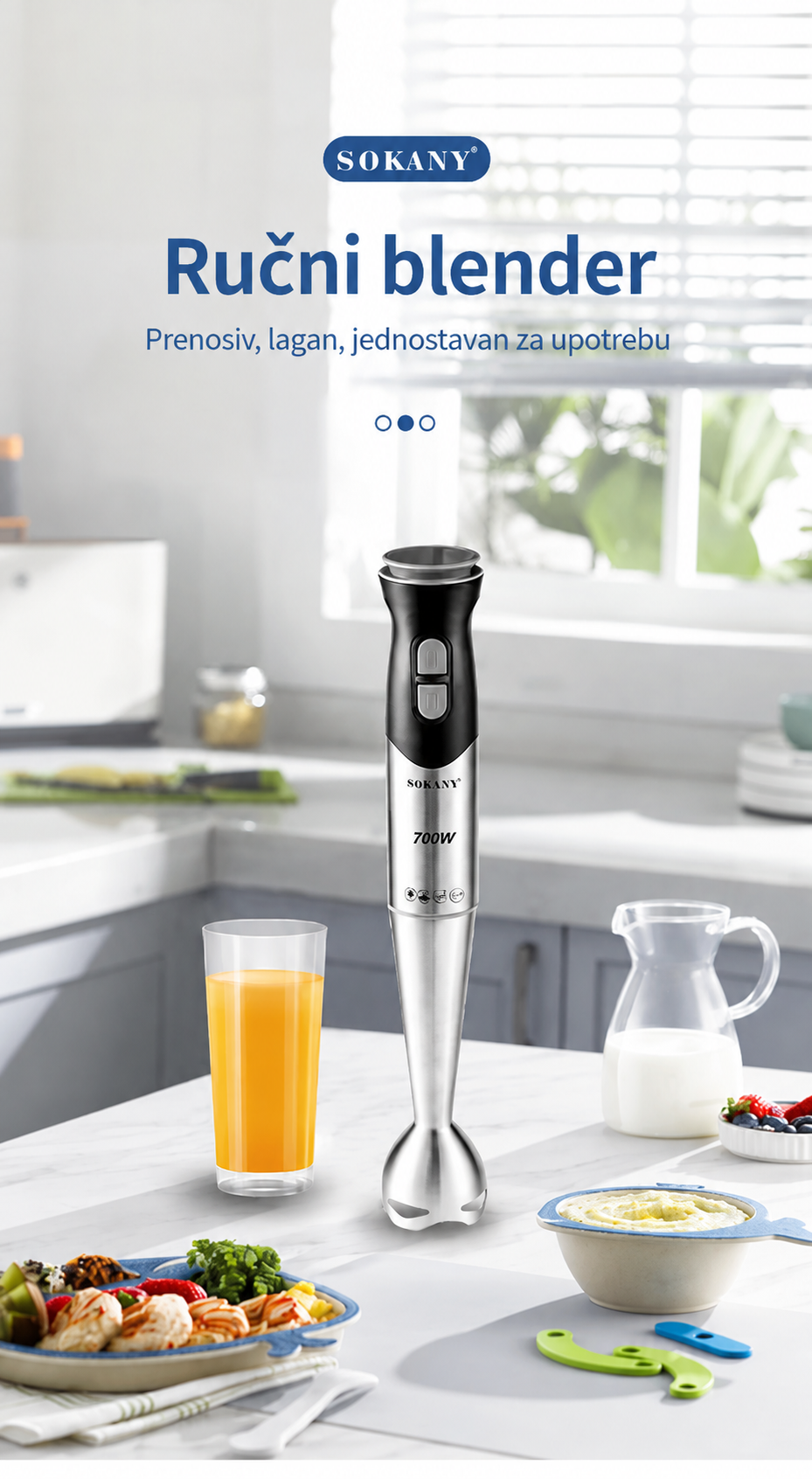 Ručni blender sa 20 brzina.