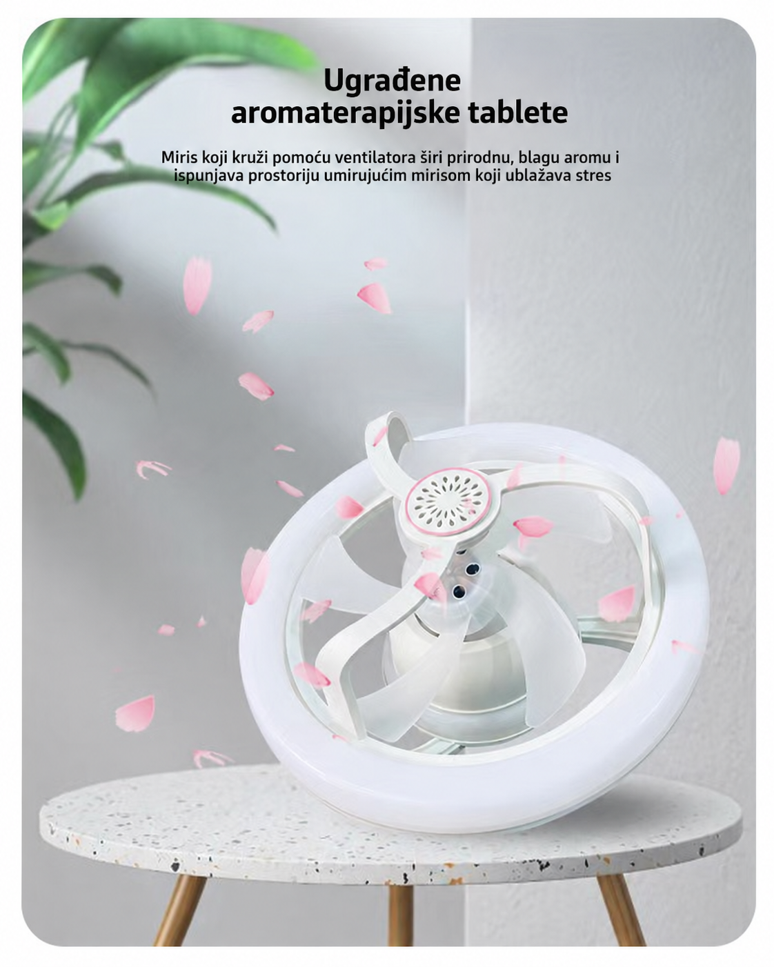 Pametni Plafonski Ventilator sa LED Svetlom
