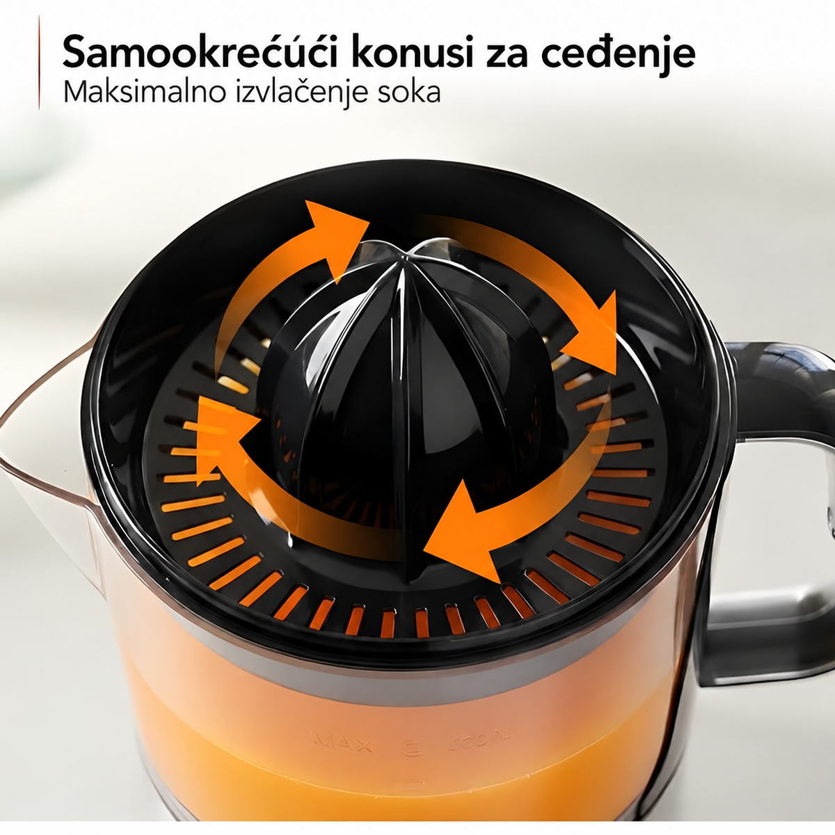 Električni citrusni sokovnik sa funkcijom ceđenja pulpe