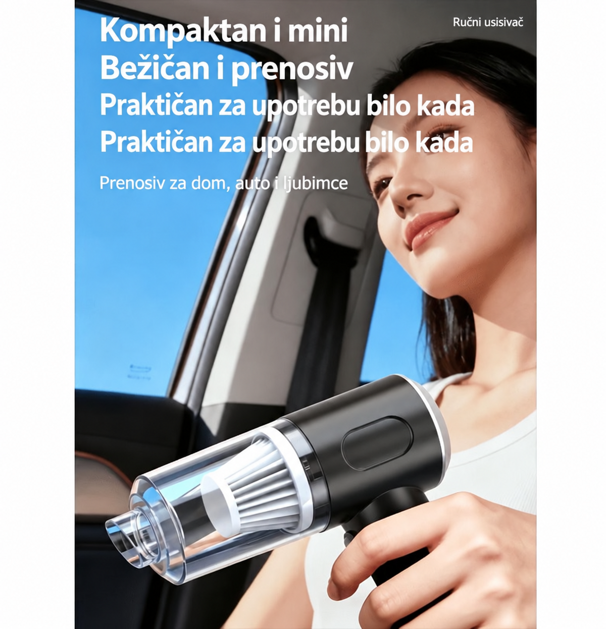 Bežični ručni usisivač za automobil