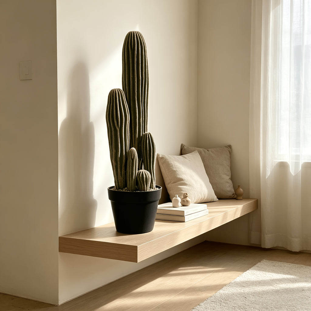 Realistične veštačke biljke kaktusa u saksijama, realistični veštački saguaro kaktus i prirodna boja, visoko prilagođeni pravi kaktus bez bleđenja ili sagorevanja, lažni kaktus za unutrašnju upotrebu u kućnoj kancelariji, dnevnoj sobi, terasi, moderne boh