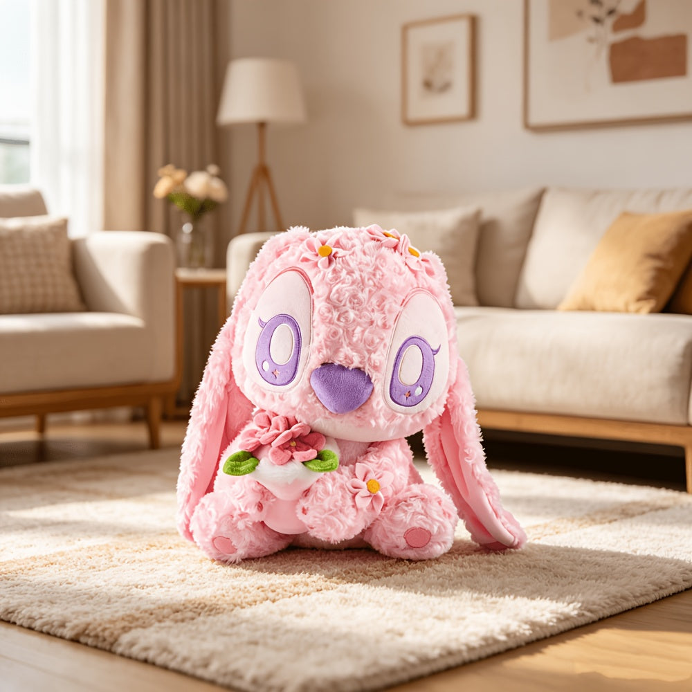 Stitch Series Petal Plush Angel Sitting Doll, Cute And Soft Stuffed Toy, Ideal Gift for Friends And Children