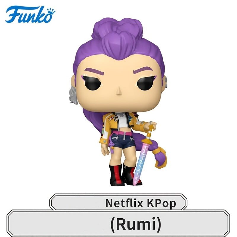 Funk POP Demon Hunter K-POP Demon Slayer Girl Group Rumi Zoey Mira Qin Yu (Random Style) - Birthday Gift Idea - Official Merchandise - Collectible Display Model Figure - Anime Fan Collection - Desktop Ornament