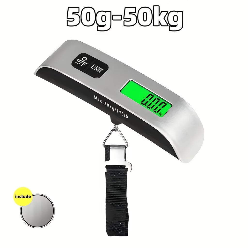 Prenosiva elektronska digitalna putna vaga za prtljag, kapacitet 50kg/10g