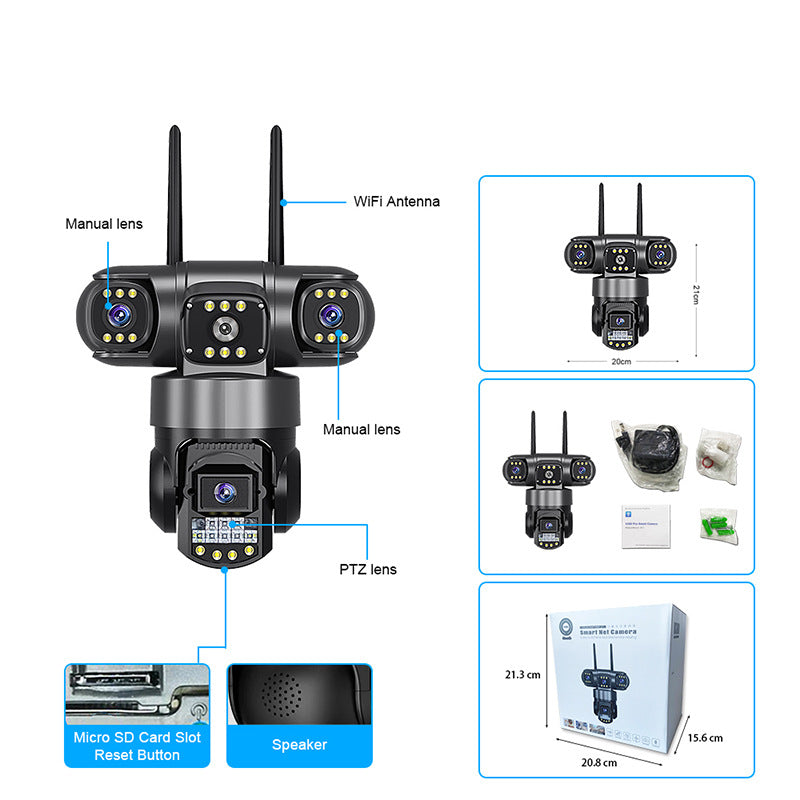 Trostruka WiFi HD sigurnosna kamera za nadzor