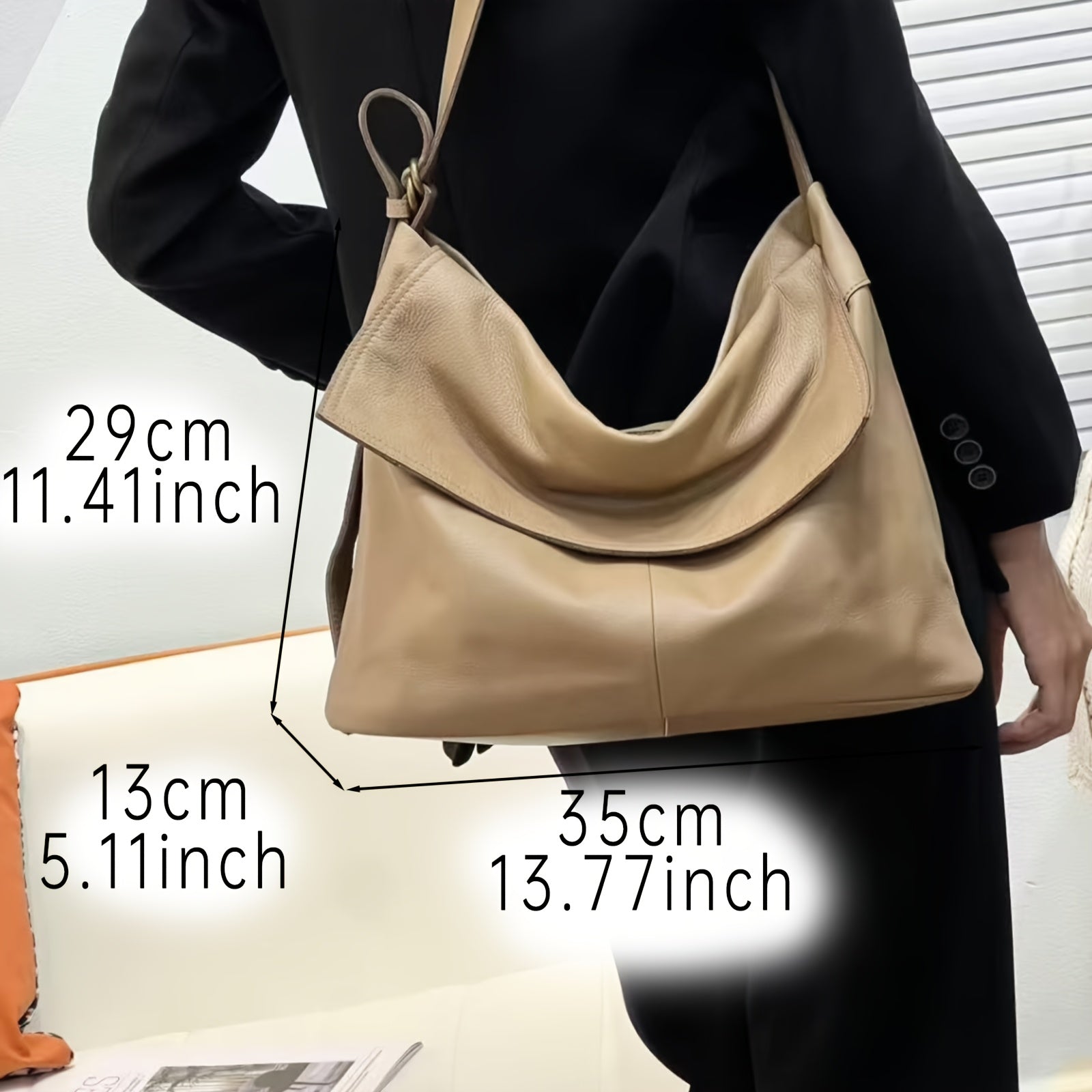 Genuine Leather Bag Women'S Crossbody Shoulder Bag Fashion Designer Leather Satchel Purse