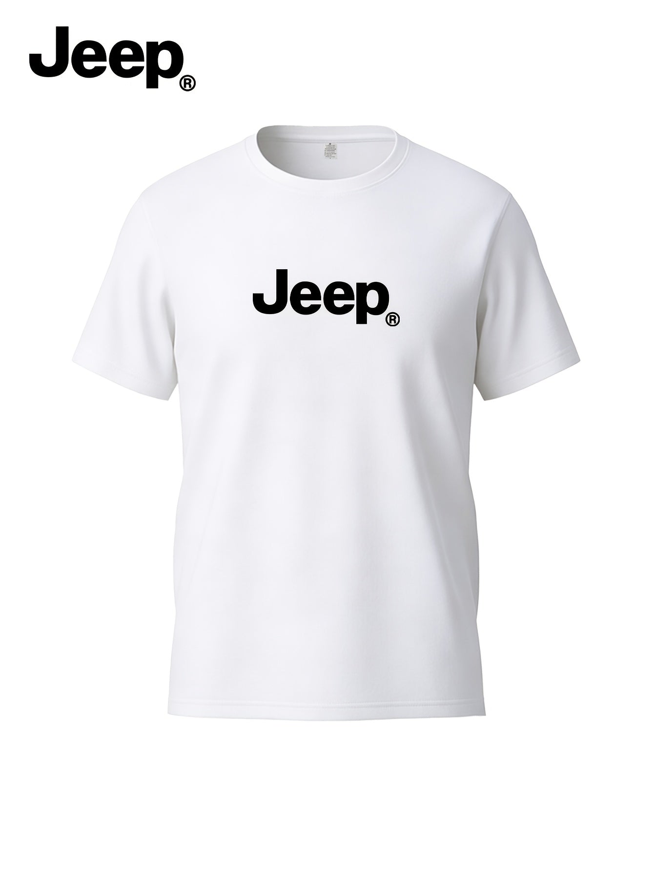 JEEP Proleće/Leto 2026 Nova Muška Majica Kratkih Rukava sa Olim Izrezom, Urbani Stil, Prilagodljiva, Trendi, Jednostavna Štampana Majica