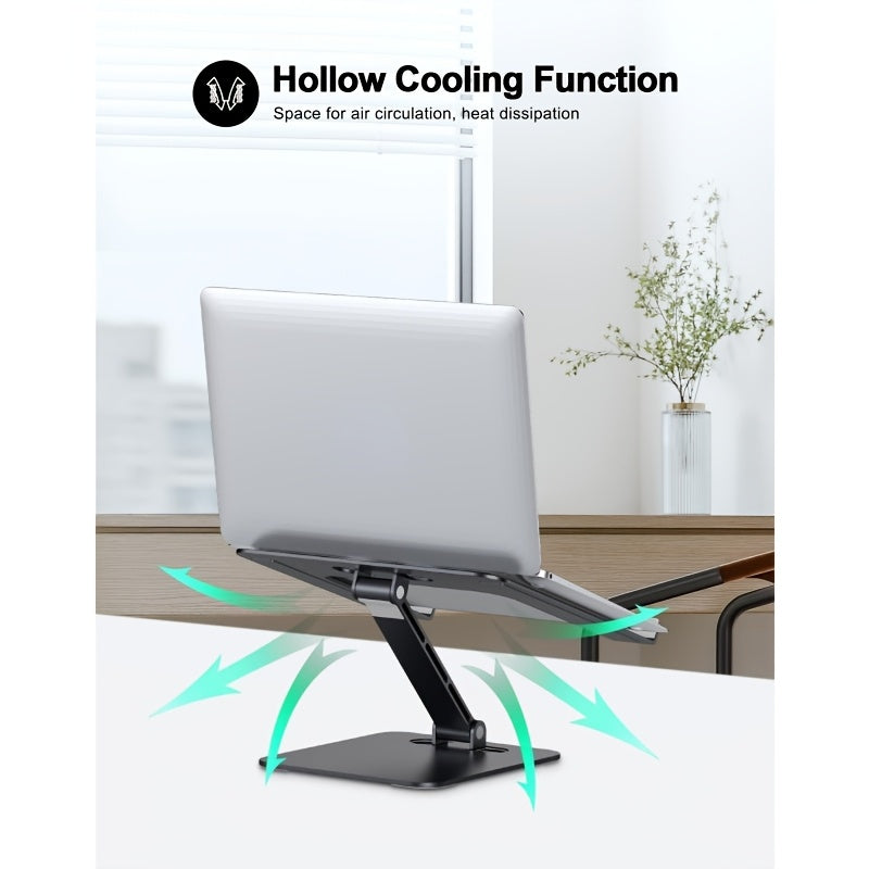 Ergonomski stalak za laptop i držač za tablet, podesiv po visini i uglu, napravljen od visokokvalitetne legure aluminijuma za izuzetnu stabilnost. Savršeno odgovara uređajima Macbook, HP i Dell.