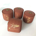 4 Exquisite Purple Clay Tea Caddies, Coarse Pottery Sealed Cans. Store Tea, Coffee, Candy, Etc., Home Life Decoration Ornaments, a Good Gift