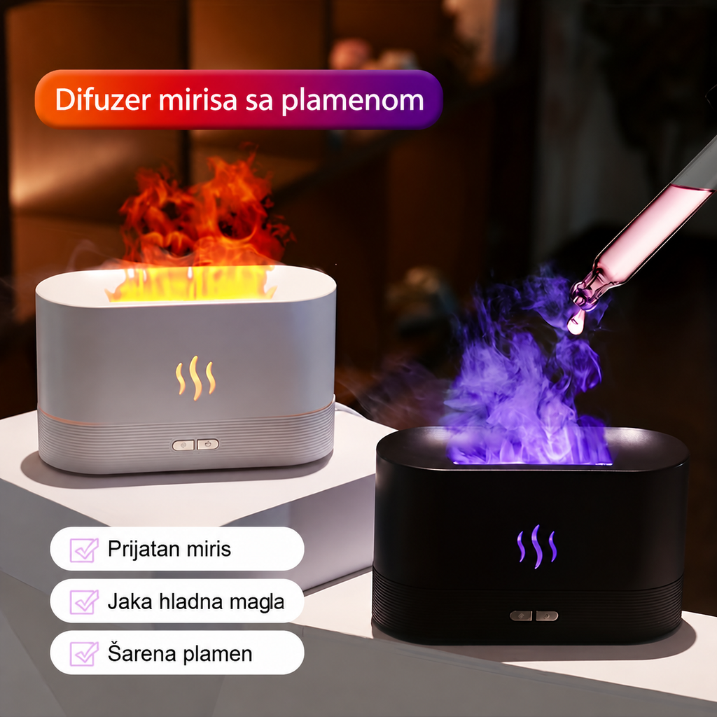 za kuću Flame 3D Simulacija Difuzor