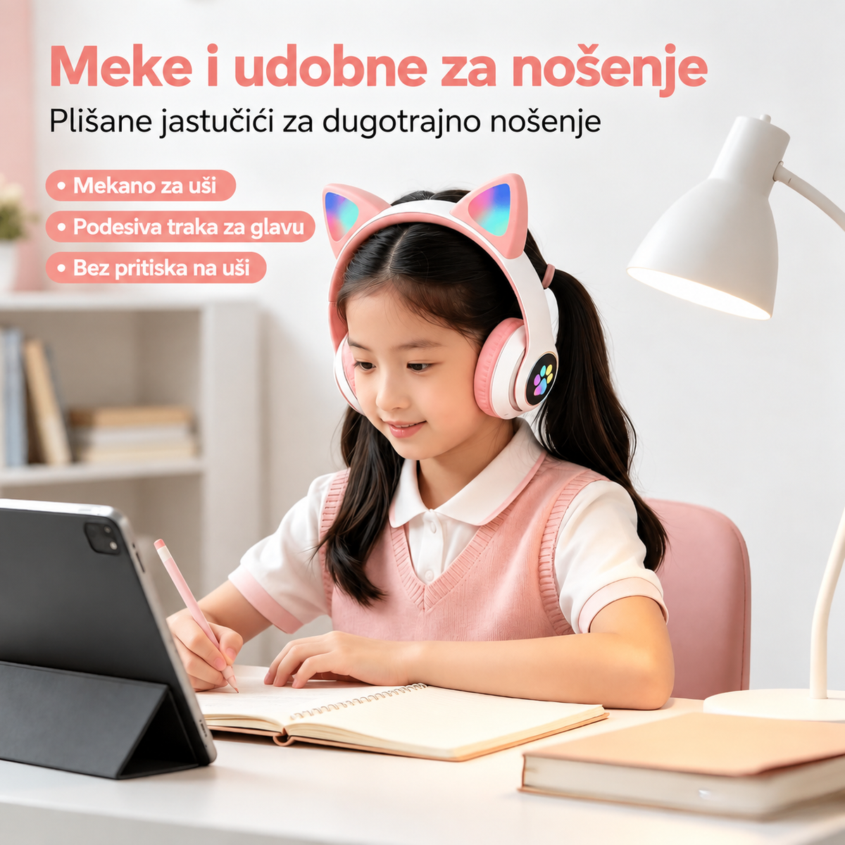 Šarene sklopive bežične Bluetooth slušalice slatkog dizajna
