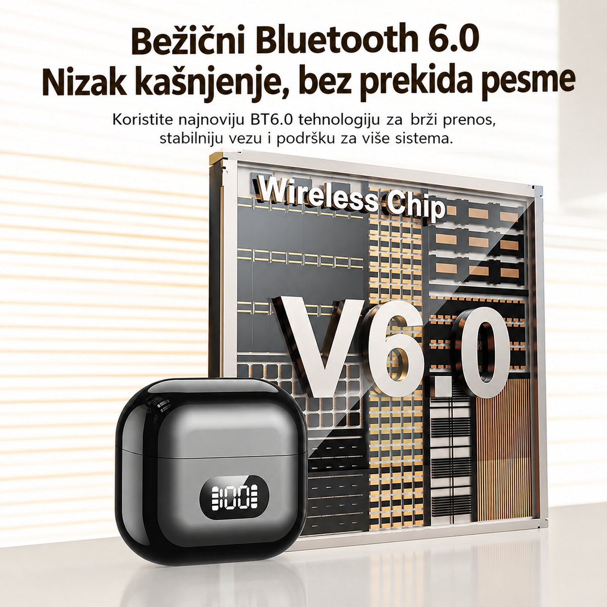 Pametne AI Bluetooth slušalice sa klipsom
