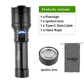 This Aluminum Alloy Ignition Flashlight Uses a Fresnel Lens for Ignition, Is USB Rechargeable, And Has a 5000Mah High-Capacity Battery. It'S Suitable for Camping, Exploration, Fishing, Patrolling, Travel, Home Use, And As a Holiday Gift. IP44
