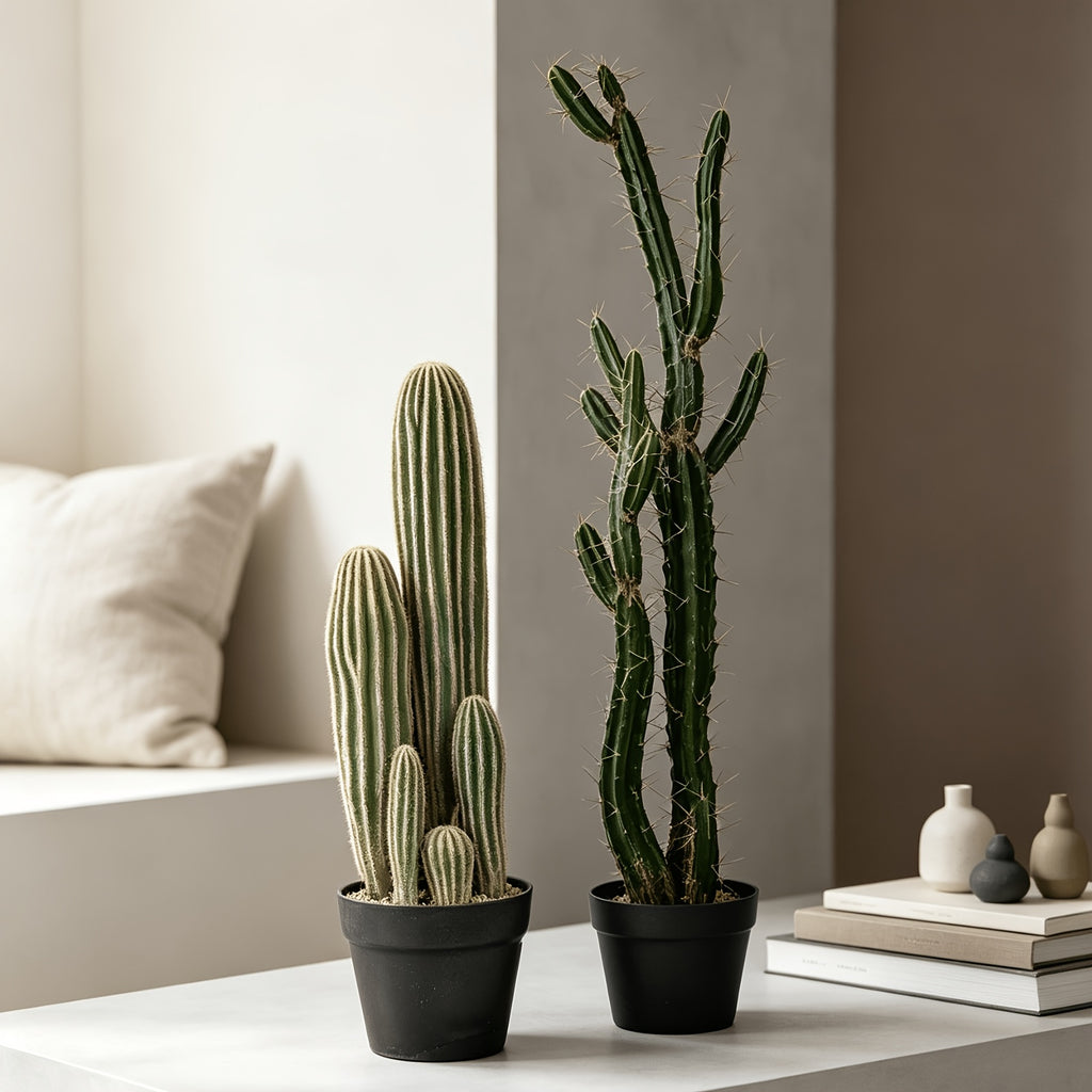 Realistične veštačke biljke kaktusa u saksijama, realistični veštački saguaro kaktus i prirodna boja, visoko prilagođeni pravi kaktus bez bleđenja ili sagorevanja, lažni kaktus za unutrašnju upotrebu u kućnoj kancelariji, dnevnoj sobi, terasi, moderne boh