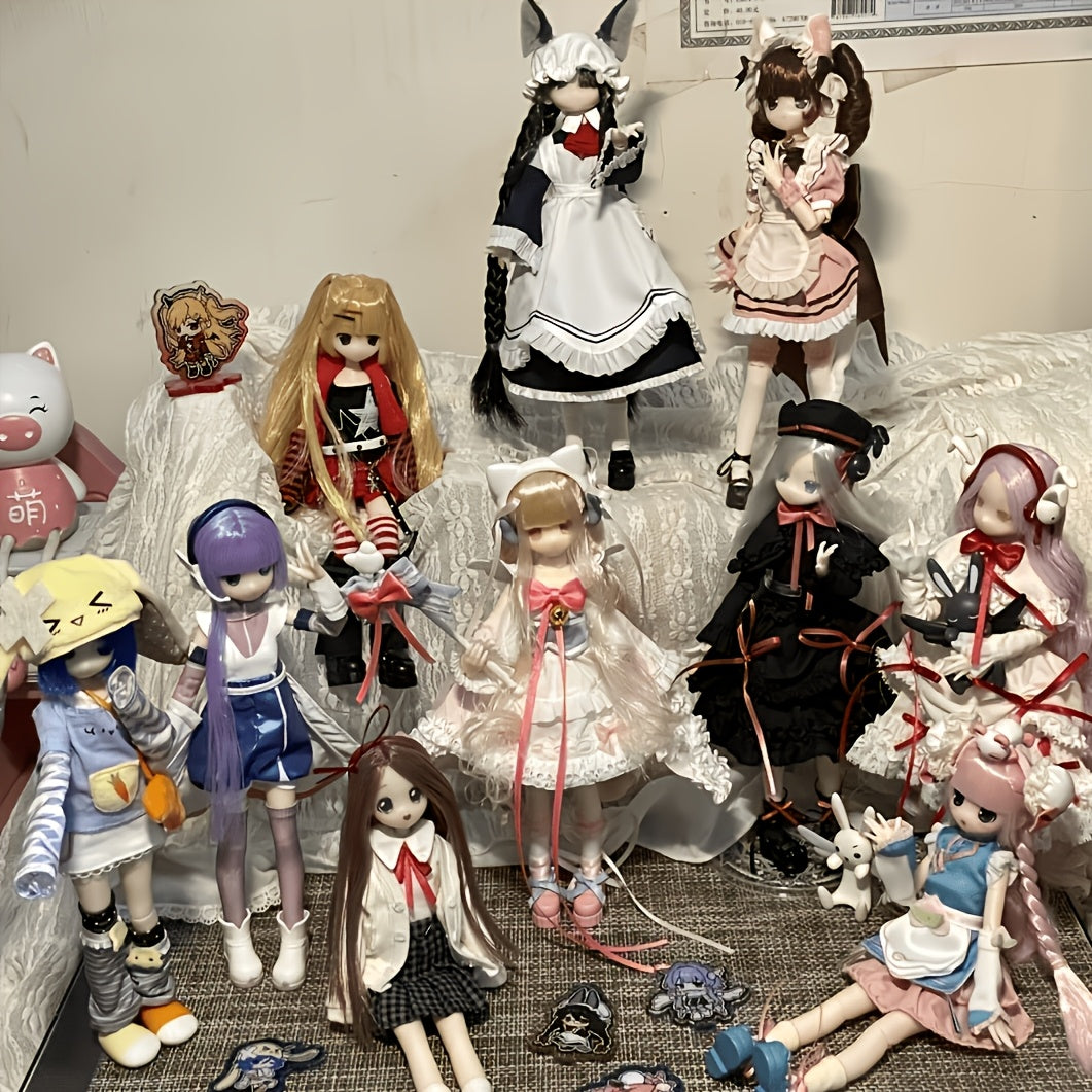 Random 1pc: Electrical Street BJD Special Six-Jointed Articulated Doll, MJD Doll, Trendy Toy Figure Collectible Ornament, Multi-Jointed Articulation, Exquisite Clothing Accessories for Dress-Up, Desktop and Home Display