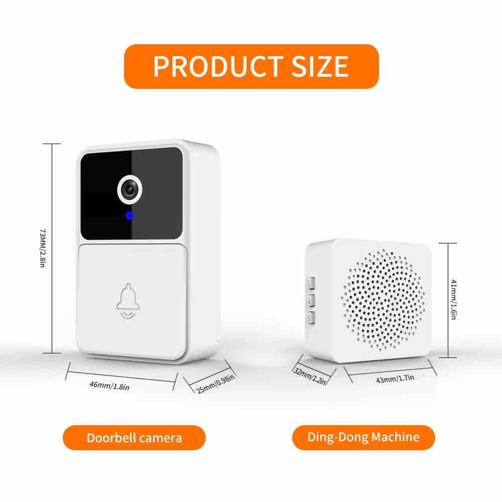 Bežični WiFi Smart Video Zvono za Vrata sa Niskom Potrošnjom Energije, Daljinski Dvosmerni Audio Interfon Kućno Zvono za Vrata