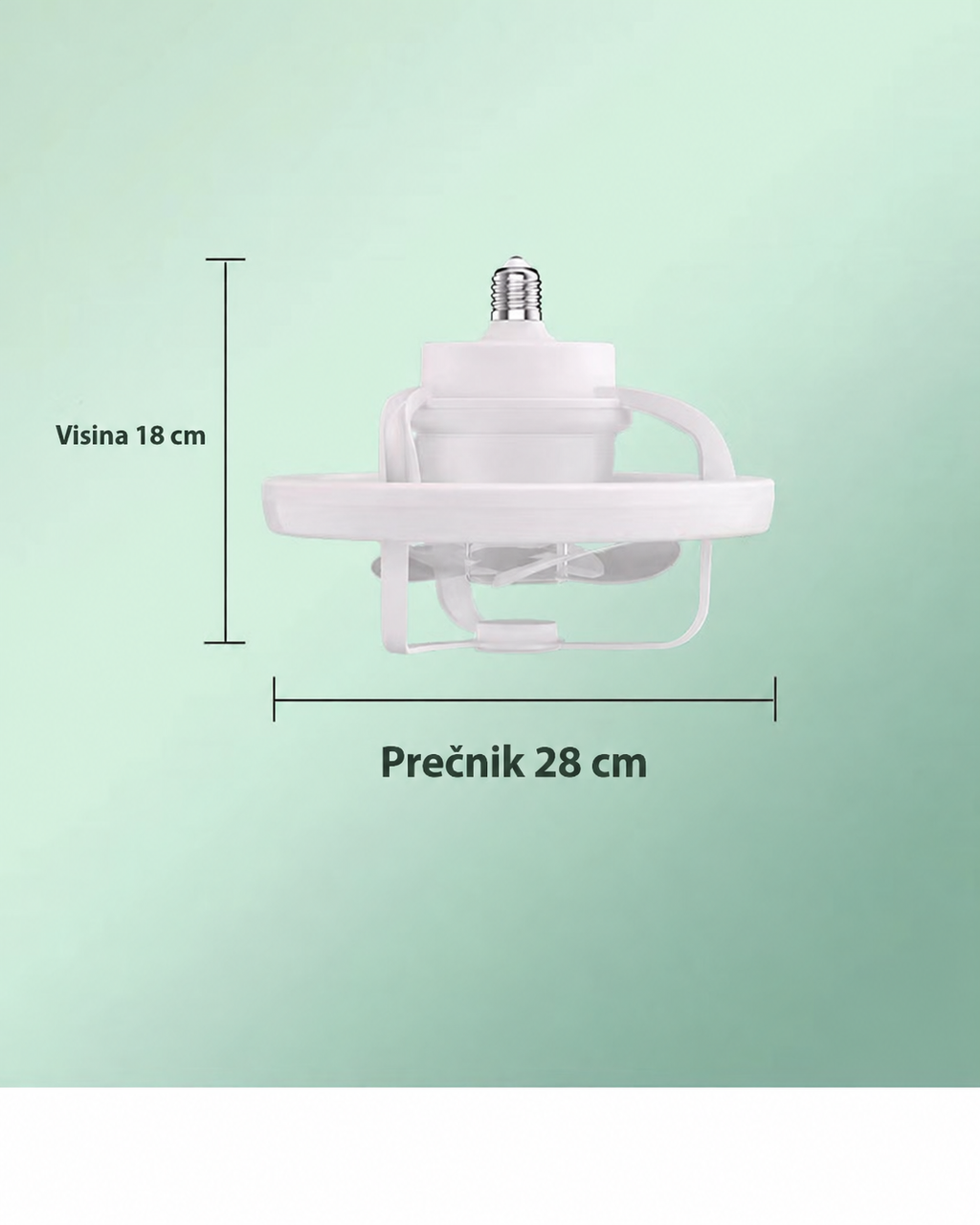 Pametni Plafonski Ventilator sa LED Svetlom