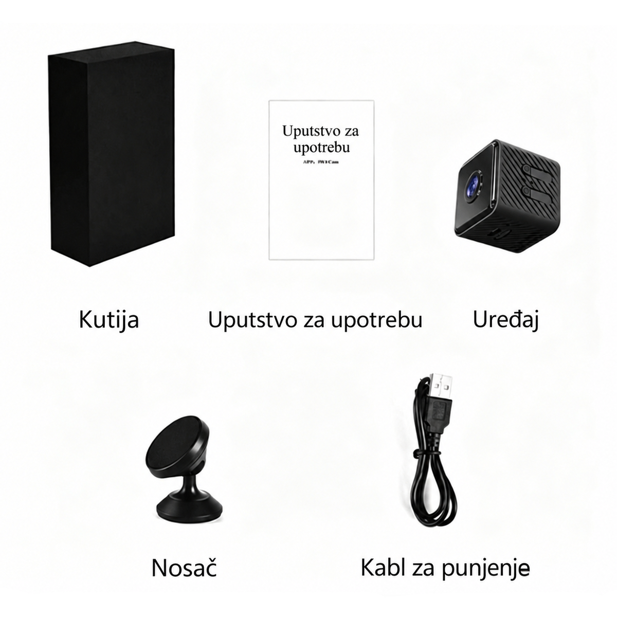 1080P HD WiFi Sigurnosna Kamera sa Infracrvenim Noćnim Vidom, Daljinski Pregled Kućne Nadzorne Kamere